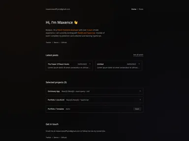 Astro Portfolio Template screenshot