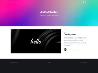 Astro Starter Ghost screenshot