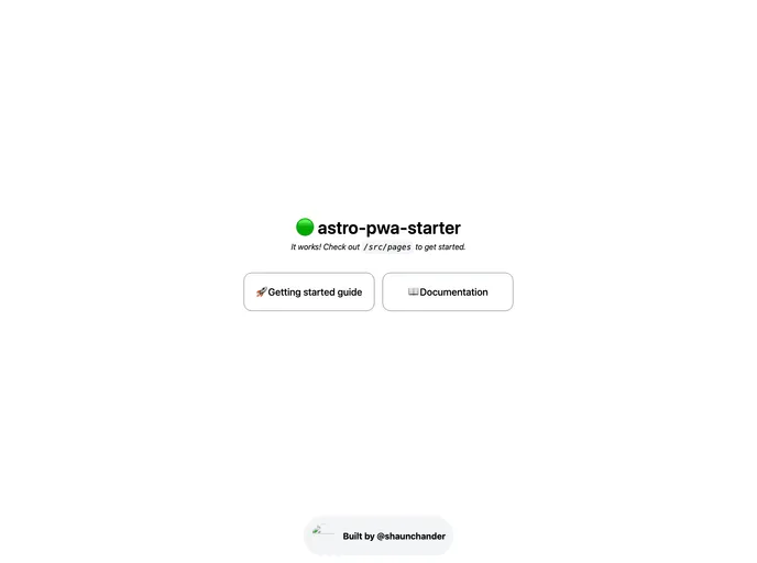 Astro Pwa Starter screenshot